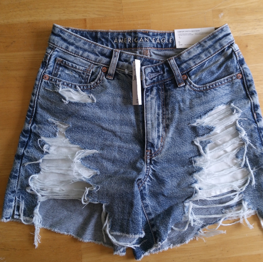 American eagle highest rise baggy shorts size 0